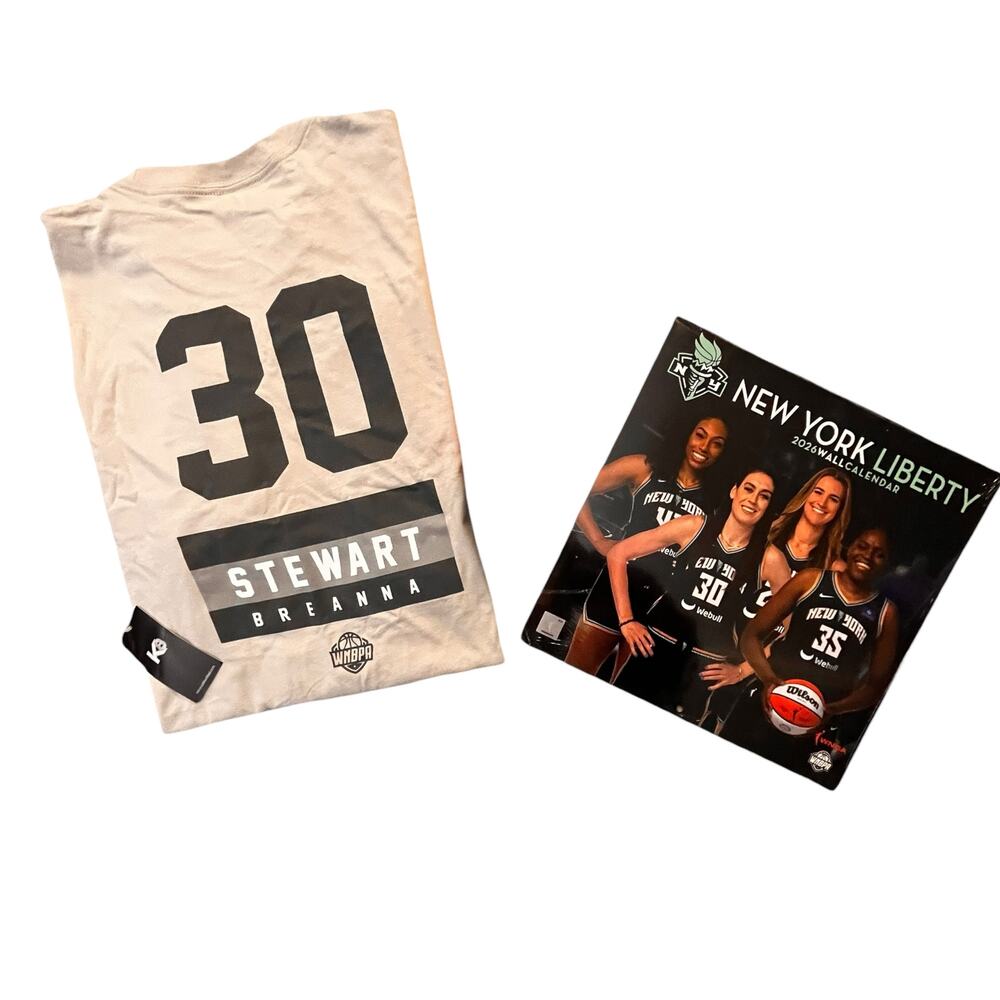 Breanna Stewart NY Liberty WNBA Bundle XXL Shirt 2026 Calendar NWT